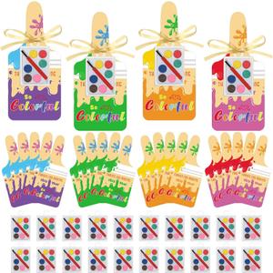 Yexiya 24 Pack End of the Year Student Gifts Watercolor Paint with 24 Colorful Cards Kindergarten School Graduation Gifts Present Bulk for School Birthday Gift Exchange Graduation Party Favors
