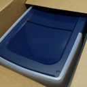 IRIS USA XX-Large Side Entry Cat Litter Box, Open Top Extra Large Litter Box for Big Cats and Multi-Cat Households, High Sided Scatter Shield, Easy to Clean, 30" L x 20" W x 14" H, Navy