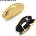 Acrylic Clutch Purse for Women Evening Bag, Irregular Shell Acrylic Purse Box Clutch with Chain for Party Wedding Prom, Gold 