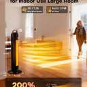 1500W PTC Ceramic Electric Heater w/4 Modes,350Sq.ft 1S Heating, 70Oscillating Patio Heaters for Outdoor Use, Overheating & Tip-Over Protection, Tall Space Heaters for Indoor Use Large Room