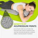 ProsourceFit Acupressure Mat and Pillow Set for Back/Neck Pain Relief and Muscle Relaxation Large