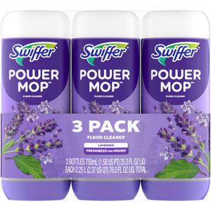 Swiffer PowerMop Floor Cleaning Solution with Lavender Scent, Triple Pack