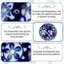OLYCRAFT 8Pcs Blue and White Porcelain Balls Decorative Porcelain Balls 1.6 Inch Chinoiserie Ball Handmade Ceramic Beads 1mm Hole Ceramic Orbs for Centerpiece Bowls Vases Tables Wedding Home Decor
