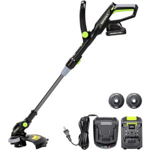 NovorikX 20V String Trimmer Cordless, 12 Inch Battery Powered Grass Trimmer for Women & Seniors, 2 x 2.0Ah Batteries & Charger Included, 3.7lbs Light Weight Weed Wacker