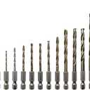 NordWolf 14-Piece Metric Cobalt Drill Bit Set for Stainless Steel & Hard Metals, with 1/4" Hex Shank for Quick Chucks & Impact Drivers, Sizes 1.5mm to 10.0mm in Storage Case