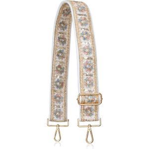 ALLZEDREAM Purse Strap Crossbody Replacement Handbag Shoulder Bag 2" Wide Adjustable Embroidered Lace Sequins