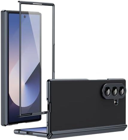 AKABEILA Case for Samsung Galaxy Z Fold7 5G Case with Magnetic Power Vehicle Mount Hard PC Bumper Anti-Fall Slim Non-Slip Folio Flip Phone Case Cover AG-Black