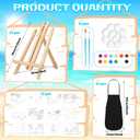 Motipuns 12 Set Pre Drawn Canvas for Painting for Adults Sip and Paint Kit with Easels 8 x 10 Inches Paint Party Kit with Printed Canvas Paints Brushes Palette Bag Apron (Beach)