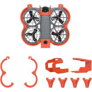 Neo 2 Propeller Guard Protector + Gimbal Bumper Guard + Height Extension Brackets for DJI Neo 2 Drone Accessories, 3 in 1 Anti-Collision Full Protection Guards Set for DJI NEO2 (Orange With Image Transmission)