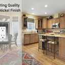 Henne Bery Rope Edge Decorative Wall Plate Switch Plate Outlet Cover (Single Decorator, 3 Pack, Heirloom Silver)