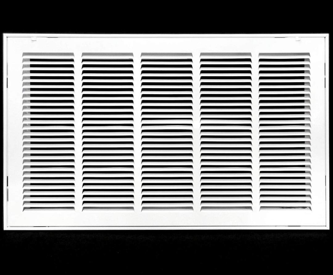 HVAC Premium 26 x 18 Duct Opening Steel Return Air Filter Grille, for 1-inch Filter, Removable Door, Flat Stamped HVAC Vent Cover Grille, Outer Dimensions 28.5 x 20.5