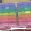 novelinks Transparent 4" x 6" Photo Cases and Clear Craft Keeper with Handle, 16 Inner Photo Organizers & Photo Storage Box, Plastic Photo Storage Containers (Color - 2Pack)