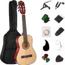 30" Wood Acoustic Guitar with Case,guitar book and Accessories for Kids/Girls/Boys/Beginners (Natural)