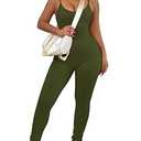 Workout Jumpsuits for Women Body Suits Full Bodysuits for Women Yoga Jumpsuits for Women One Piece Bodysuit Bodycon (Green, X-Large)