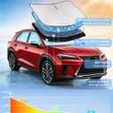 for Lexus UX 300h/260h/250h/300e/200 2019-2026 Windshield Sun Shade - 4 Layers Car Sunshade for Front Windows Shade Cover Custom Fit UX Sun Visor 250T Retractable Shade Blocks UV Rays Car Accessories