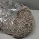 Bedfolks Calming Donut Dog Bed, 36 Inches Round Fluffy for Large Dogs, Anti-Anxiety Plush, Machine Washable (Brown, Large)