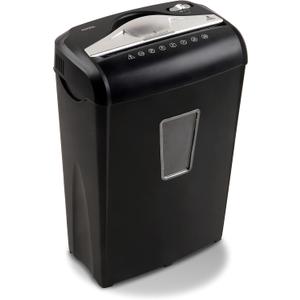 Aurora High-Security 8-Sheet Micro-Cut Paper Credit Card Shredder Black