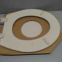 Bemis 500EC Durable Wood Toilet Seat with Easy Clean Hinges, Made in USA, Round, Bone