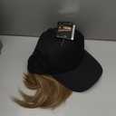 Rich Choices Hat Wigs for Women,Black Baseball Cap with Hair Extensions for Women,Short Bob Hairstyle Caps with Hair Attached Adjustable Baseball Cap Wig 6 Inch-Highlighted Dark Brown Hair