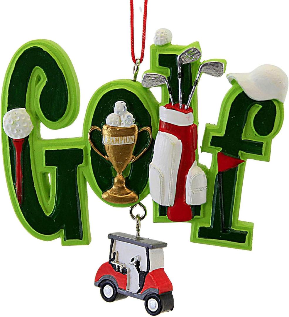 Kurt S. Adler Golf Christmas Ornament 3.5 Inches