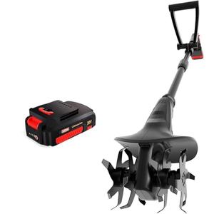MZK 20V Cordless Tiller Cultivator with Steel Tines,8-inch Wide Battery Powered Garden Cultivator, 360RPM Electric Mini Tiller for Lawn/Gardening/Soil Cultivation(2AH Battery NOT Included)