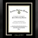 Campus Images Class of 2024 Single Mat 8.5w x 11h Gold Embossed Diploma Frame