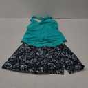 Aqua Eve Tankini with Skirt Tummy Control Tankini Swimsuits for Women 2 Piece Bathing Suit 2025 Swimwear with Pocket (Medium, Aqua Green and Floral)