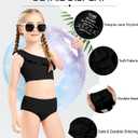 QBK Girls' Swimming Bottom Suit Swim Brief UPF50+ Rash Guard Swimsuit Sun Protection Quick Dry (16Years)