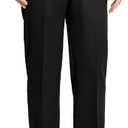 Men's Cozy Hidden Expandable Waist Dress Pants | Premium Stretch Texture Weave Work to Weekend Pants, Size 34W x 32L