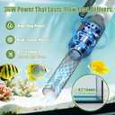 Cordless Aquarium Gravel Cleaner Vacuum: 6-in-1 Electric Fish Tank Cleaner, 36W Rechargeable & 650GPH Strong Suction Automatic Water Changer, Touch Control, Fits 5150 Gallon Tanks