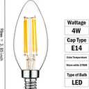 Raheem E14 LED Bulb, Dimmable, 110v 300 Lumens 2700k 40w Equivalent, Best Replacement for Halogen and Incandescent Bulb, Candelabra LED Bulbs, 10 Pack (Warm White)