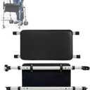 Adjustable Walker Rest Seat, Folding Walker Attachable Seat for Elderly Disabled, Range:20"~24" (Leather)