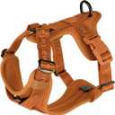 No Pull Dog Harness with Lycra, Three-Point Force Dispersion & 3D Padding, Adjustable Breathable Mesh for Dogs(Carmel Brown,S) (S(Neck:13.0-22.0,Chest:16.0-25.0))