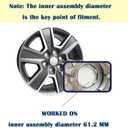 Car Wheel Center Cap Kit Outer 63mm 2.5 inches Inner 61mm 2.4 inches Fit for T-yo-ta Corolla Camry Highlander RAV4 Rim Hub Caps, Center Hub Caps Covers Wheel Caps, 4 PCS Black