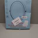 Rocollos Rechargeable Wall Mounted Lighted Makeup Mirror Chrome, 8 Inch Double-Sided LED Vanity Mirror 1X/ 10X Magnification, 3 Color Lights Touch Screen Dimmable 360° Swivel 13 Inch Extendable