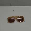 FEISEDY Retro Square Aviator Sunglasses Women Men 70s Vintage Trendy Plastic Frame Sun Glasses B2835 (003 Champagne Frame/Champagne Lens)