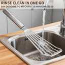 KSENDALO One-Piece Stainless Steel Fish Spatula  Flexible Slotted Turner with Thin Angled Blade and Hollow Grip, Ideal for Fish, Eggs, Omelettes, Safe for All Cookware