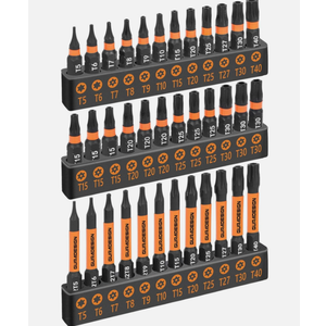 GURADESIGN 36-Piece Torx Bit Set, Tamper Resistant Star Bits One Size, Black