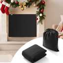 Magnetic Fireplace Cover - Stop Heat Loss & Keep Drafts Out with Built-in 12 Strong Magnets for Iron Fireplace Frame, 42x32 Inch