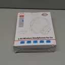 Wireless Headphones for TV Watching, 2.4G RF Headset for Seniors, Optical & 3.5mm Connection Transmitter, Plug-n-Play 100ft Range 48H Playtime, No Delay, Easy Setup, Gift for Parents and Elderly