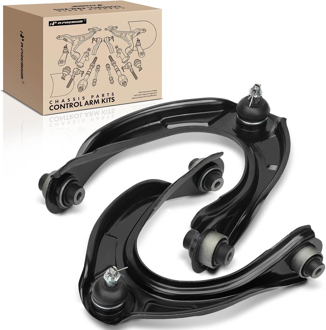 A-Premium 2 x Front Upper Control Arm, with Ball Joint & Bushing, Compatible with Honda Accord Crosstour 2010-2011, Crosstour 2012-2015
