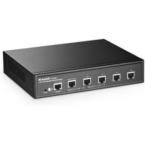 MokerLink 5 Port 10G Managed Ethernet Switch, 10G/5G/2.5G/1G Auto-Adaptive, L3 Web/CLI Managed, Metal Desktop|Rackmount Network Switch