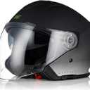 ORIGINE 3/4 Open Face Motorcycle Helmet with Double Visor for Scooters, DOT Approved, Medium