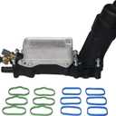 Engine Oil Cooler and Filter Housing Adapter Kit - Replaces 68105583AF, 68105583AE - Compatible with Chrysler, Dodge & Jeep 3.6L V6 Vehicles - 200, Town & Country, Grand Caravan, Wrangler, Ram