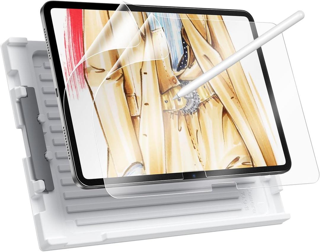 ESR 2 Pack Paper-Feel Screen Protector for iPad A16 11th/10th Generation (11Inch/10.9, 2025/2022), Write and Draw Like on Paper, Scratch Protection with Easy Application Tray, Thin and Responsive