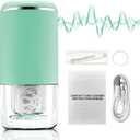 Contact Lens Cleaner Machine for Soft Lenses & Color Contacts | 3 Minutes Deep Protein Removal | Portable Automatic Vibration Eyewear Cleaner | Travel-Friendly Electric Case, Green Color