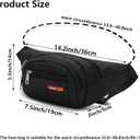 Large Fanny Pack for Men Women,Waterproof Crossbody Sports Waist Bag Pack Lightweight Belt Bag Hip Bum Bag for Traveling,Dog Walking,Running,Hiking,Cycling,Easy Carry Any Phone Wallet(BlackA)