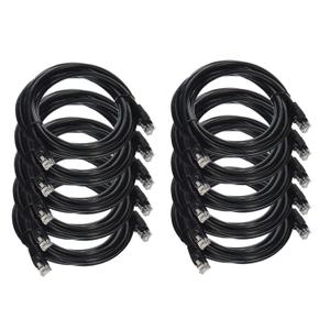 iMBAPrice 10' Cat5e Network Ethernet Patch Cable, 10 Pack, Black (IMBA-CAT5-10BK-10PK)