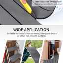 OCEANBROAD EVA Foam Boat Flooring with 3M Adhesive Backing Marine Self-Adhesive Decking 96''x45.6''/36''/28.8''/16.8'', 48''x16.8'' Faux Teak Sheet for Jon Boats Swim Platform Helm Pad RV Floor (Dark Gray with Black Seam Lines)