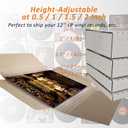 100 Pack Vinyl Record Shipping Mailing Box Mailers for 12-inch Lp Album, 12.5" x 12.5" x 2", Height Adjustable Cardboard, White (EM1212-100)
